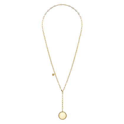 14K Yellow Gold Bujukan Pendant Hollow Chain Necklace