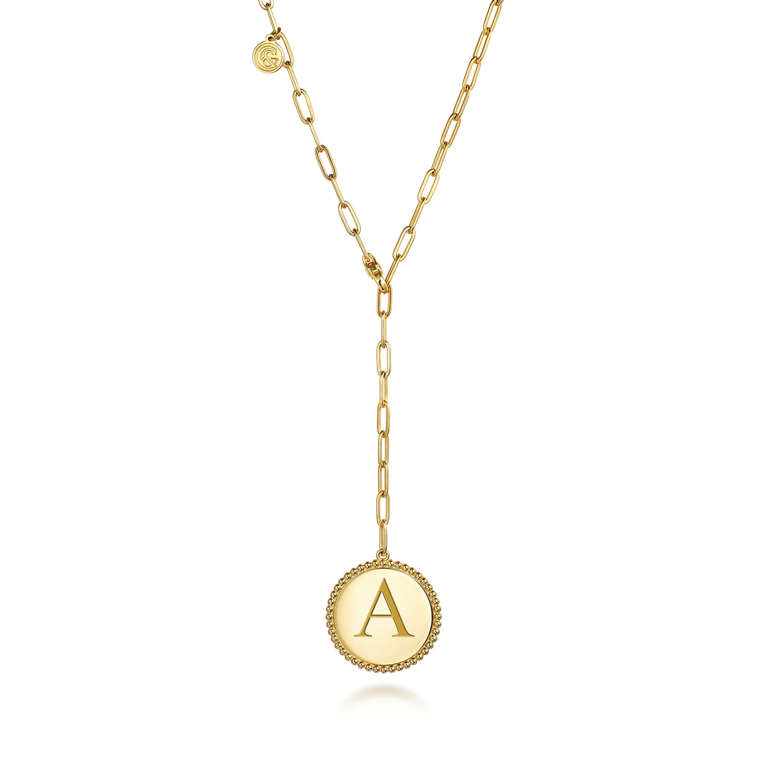 14K Yellow Gold Bujukan Pendant Hollow Chain Necklace