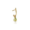 14K Yellow Gold Bujukan Peridot J Hoop Earrings