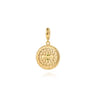 14K Yellow Gold Bujukan Peridot Medallion Pendant With Detachable Bail