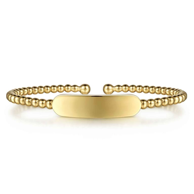 14K Yellow Gold Bujukan Personalized Bangle - Shot 1