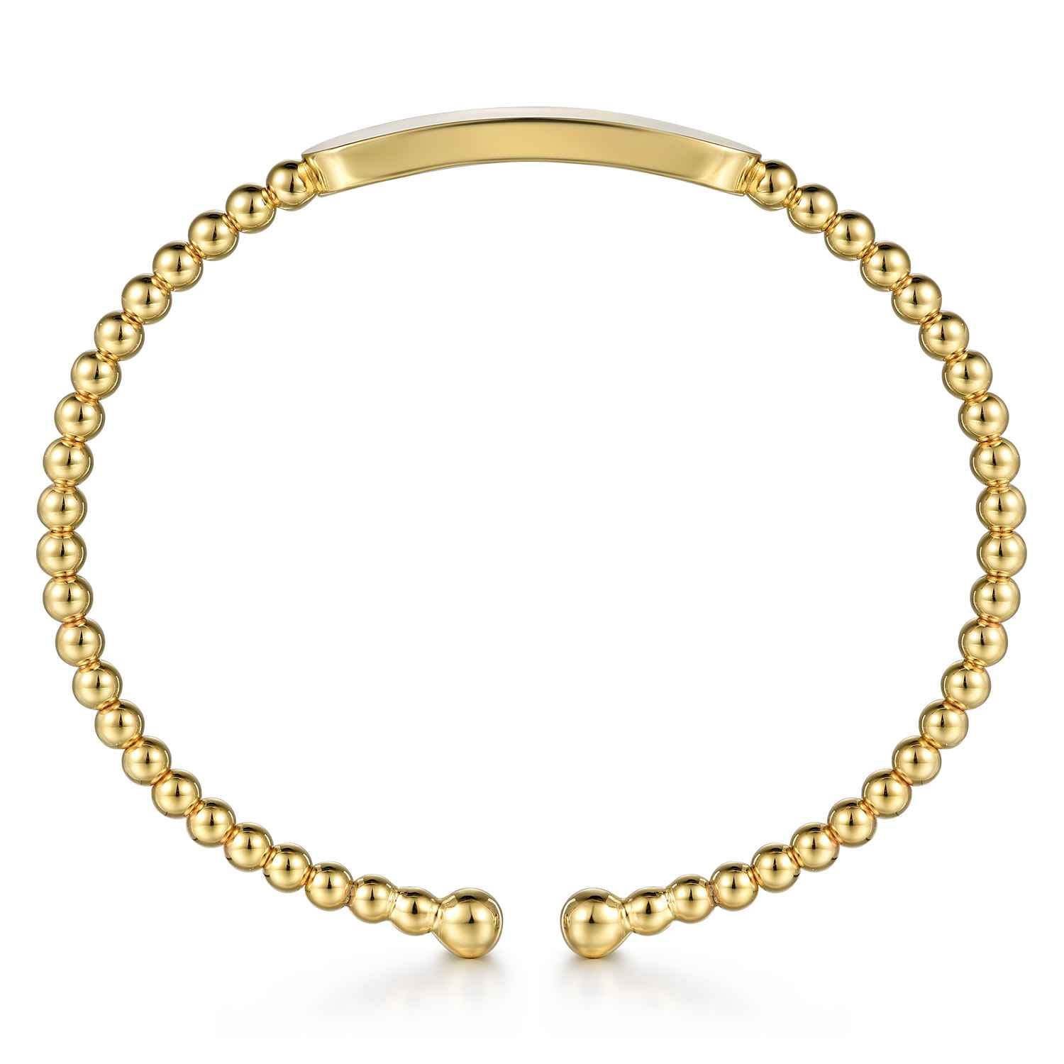 14K Yellow Gold Bujukan Personalized Bangle - Shot 3