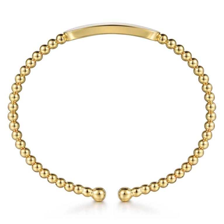 14K Yellow Gold Bujukan Personalized Bangle - Shot 3