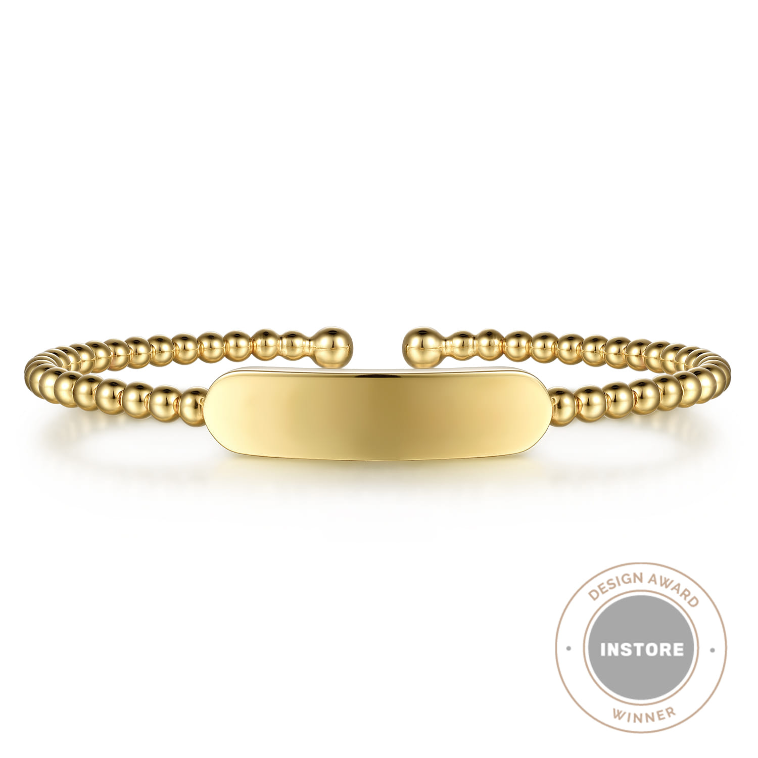 14K Yellow Gold Bujukan Personalized Bangle - Shot 1