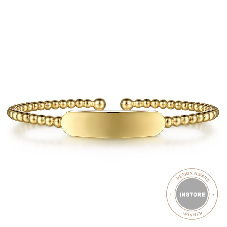 14K Yellow Gold Bujukan Personalized Bangle - Shot 1