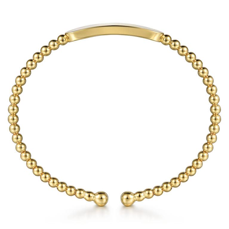 14K Yellow Gold Bujukan Personalized Bangle - Shot 3