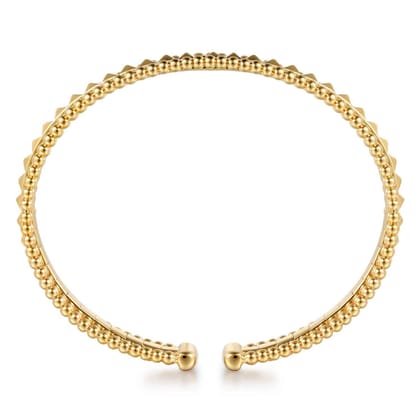14K Yellow Gold Bujukan Pyramid Bangle