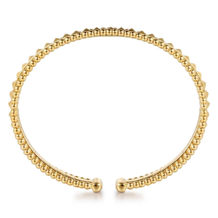 14K Yellow Gold Bujukan Pyramid Bangle - Shot 3