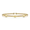 14K Yellow Gold Bujukan Pyramid Stations Bangle
