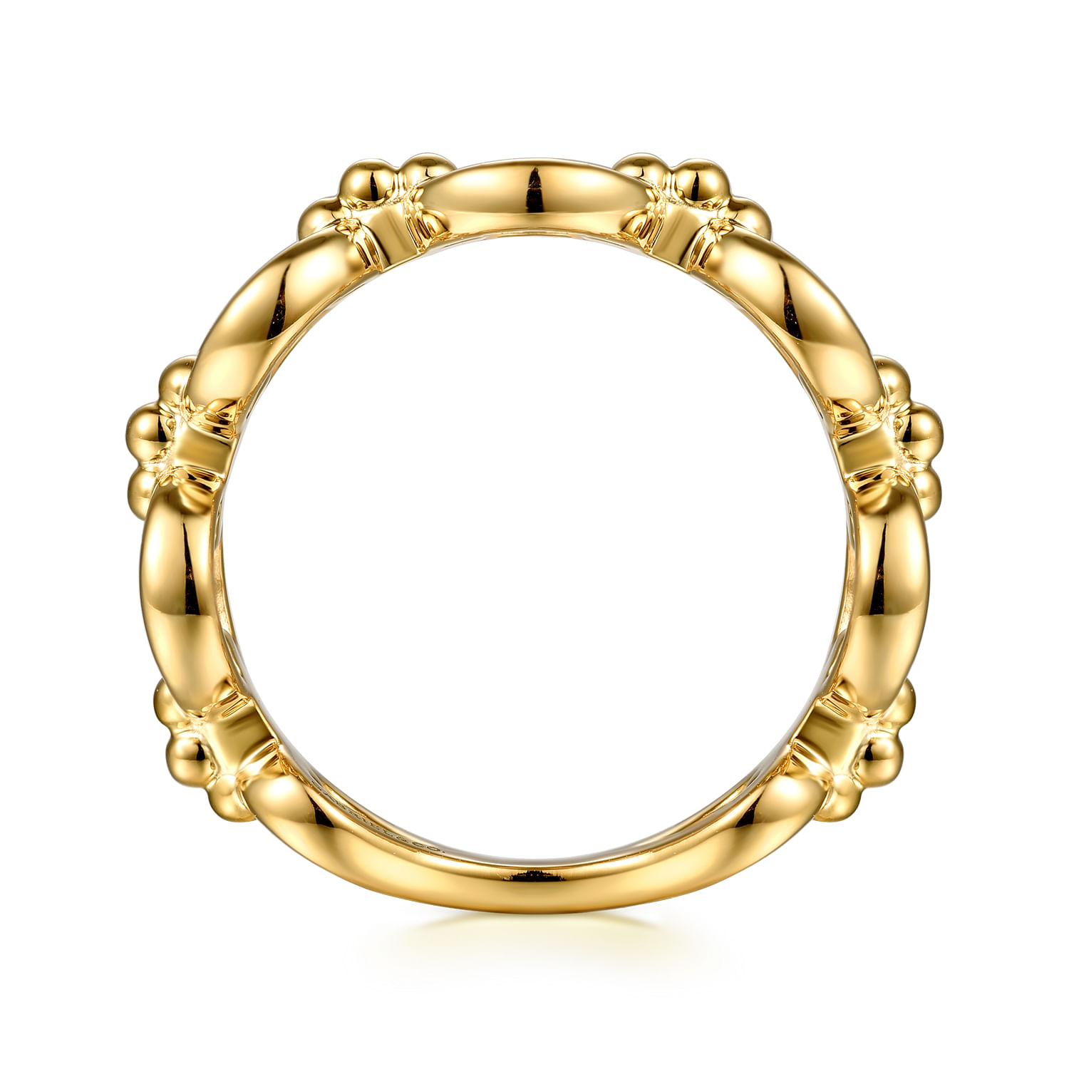 14K Yellow Gold Bujukan Round Link Bold Stackable