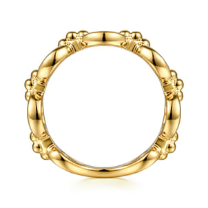 14K Yellow Gold Bujukan Round Link Bold Stackable