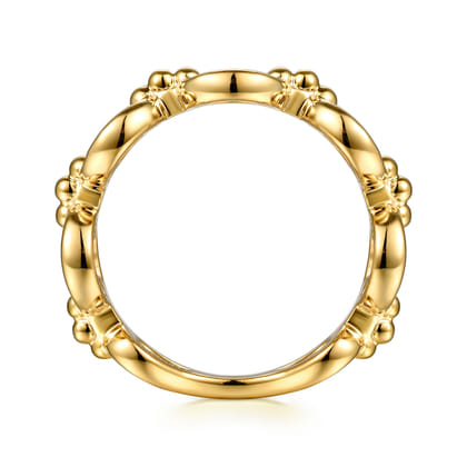14K Yellow Gold Bujukan Round Link Bold Stackable