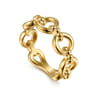 14K Yellow Gold Bujukan Round Link Bold Stackable