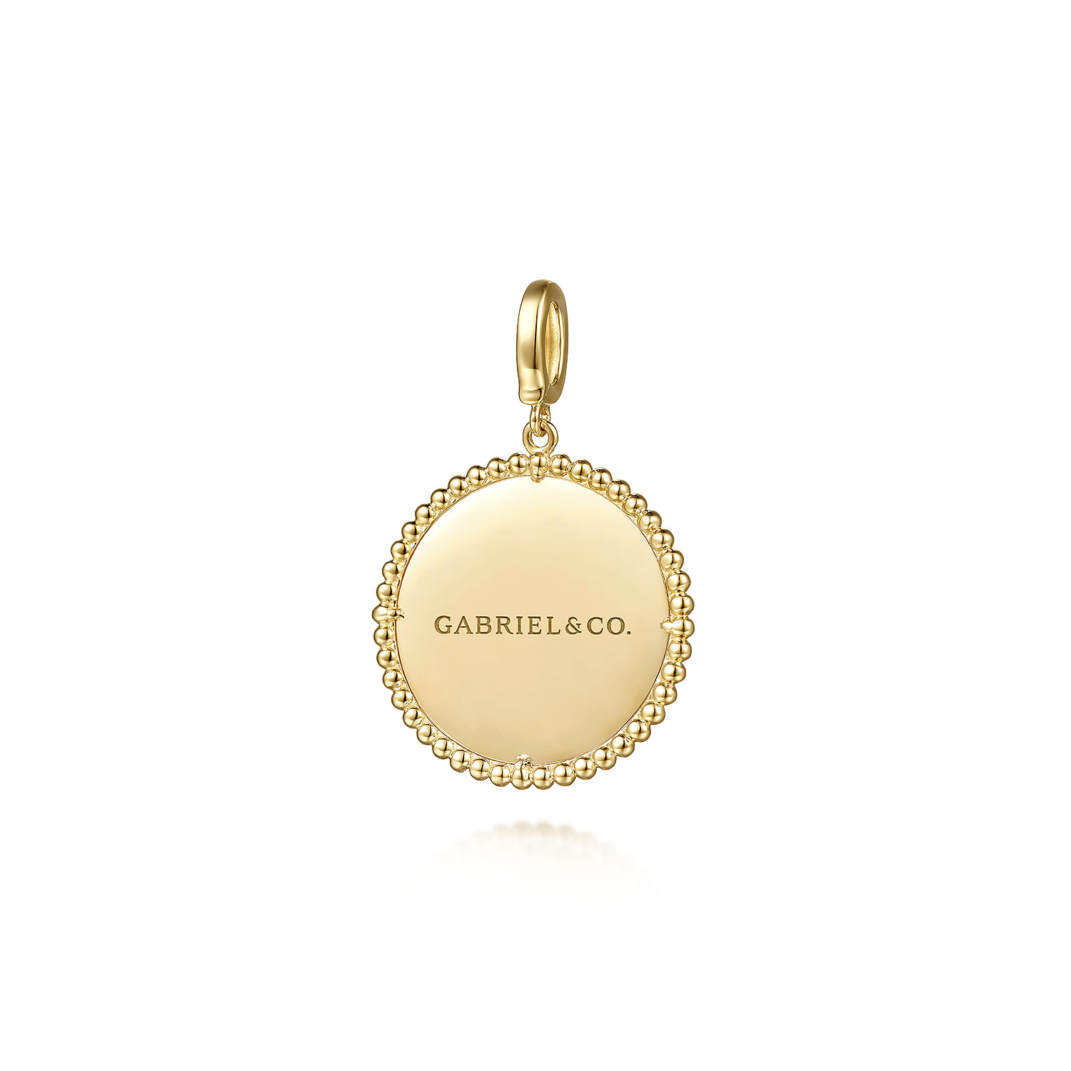 14K Yellow Gold Bujukan Round Starburst Medallion Pendant With Detachable Bail