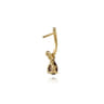 14K Yellow Gold Bujukan Smoky Quartz J Hoop Earrings