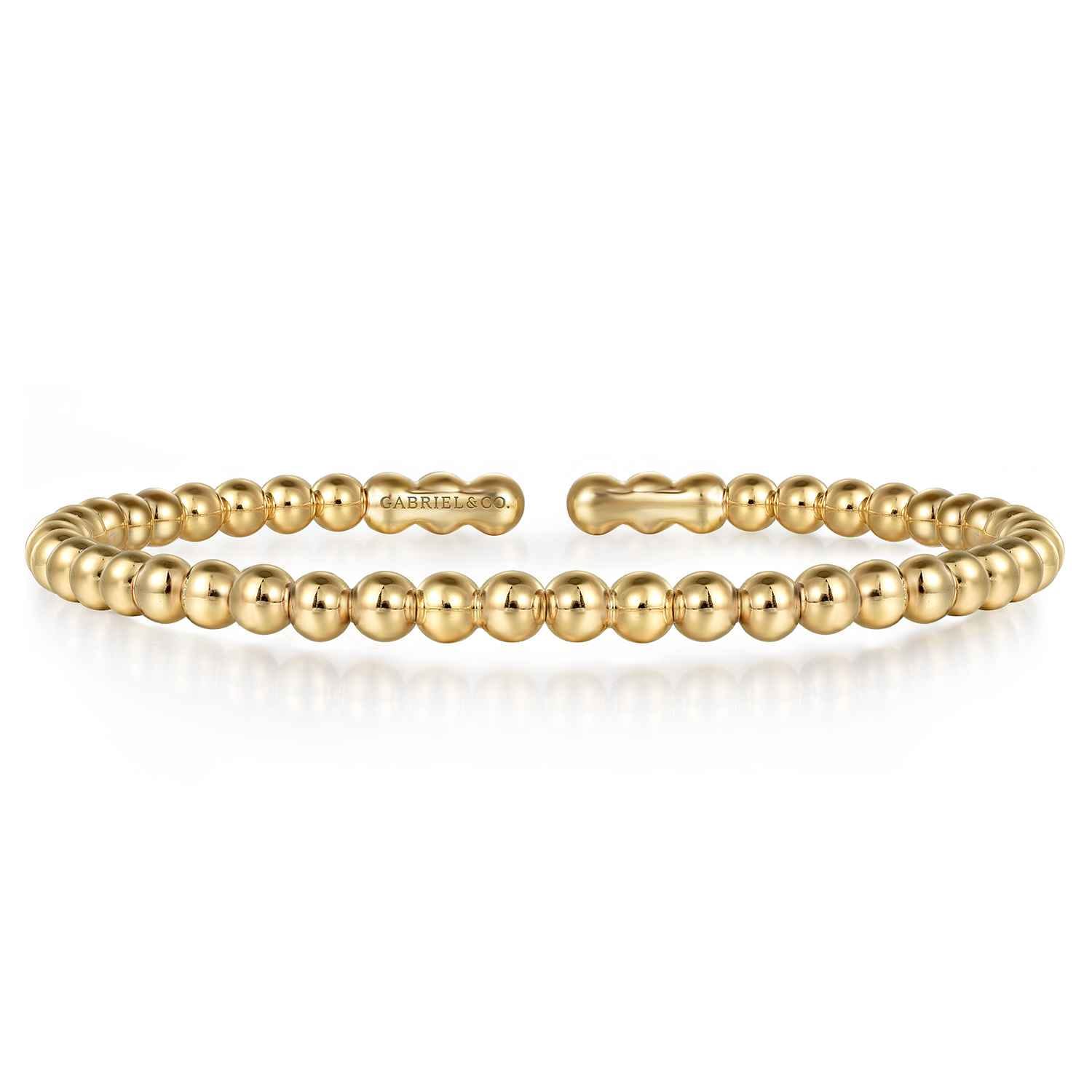 14K Yellow Gold Bujukan Split Bangle Bracelet - Shot 1