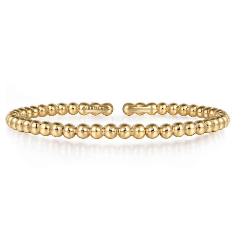 14K Yellow Gold Bujukan Split Bangle Bracelet - Shot 1