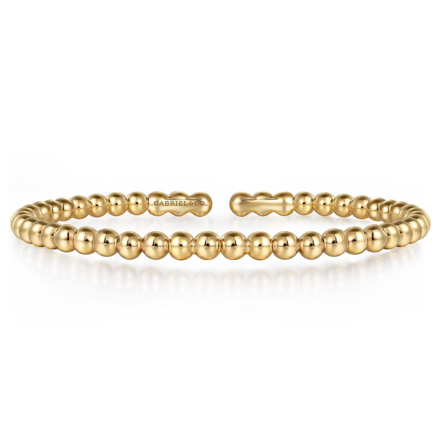 14K Yellow Gold Bujukan Split Bangle Bracelet - Shot 1