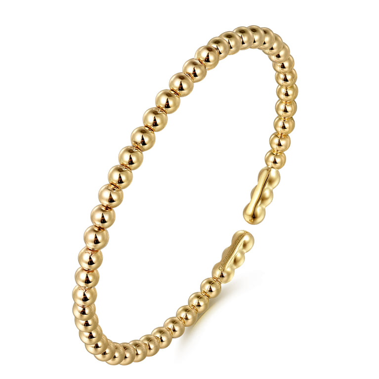 14K Yellow Gold Bujukan Split Bangle Bracelet - Shot 2