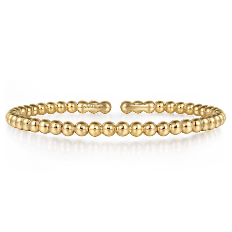 14K Yellow Gold Bujukan Split Bangle Bracelet - Shot 1