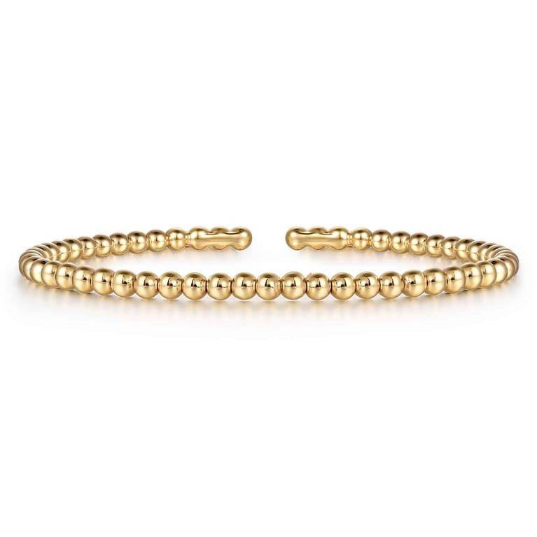 14K Yellow Gold Bujukan Split Bangle Bracelet - Shot 1
