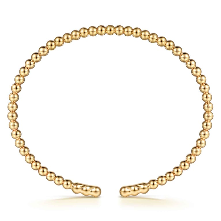 14K Yellow Gold Bujukan Split Bangle Bracelet - Shot 3