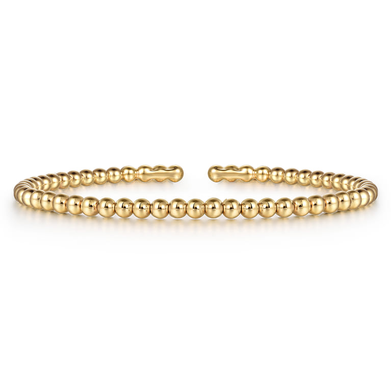 14K Yellow Gold Bujukan Split Bangle Bracelet - Shot 1