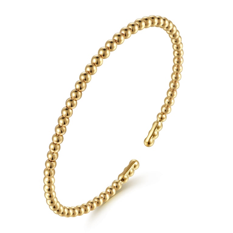 14K Yellow Gold Bujukan Split Bangle Bracelet - Shot 2