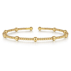 14K Yellow Gold Bujukan Split Bangle