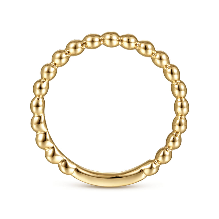 14K Yellow Gold Bujukan Stackable Ring - Shot 2