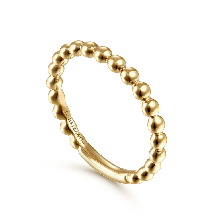 14K Yellow Gold Bujukan Stackable Ring - Shot 3