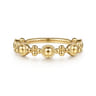 14K Yellow Gold Bujukan Station Delicate Stackable Ring