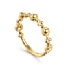 14K Yellow Gold Bujukan Station Delicate Stackable Ring