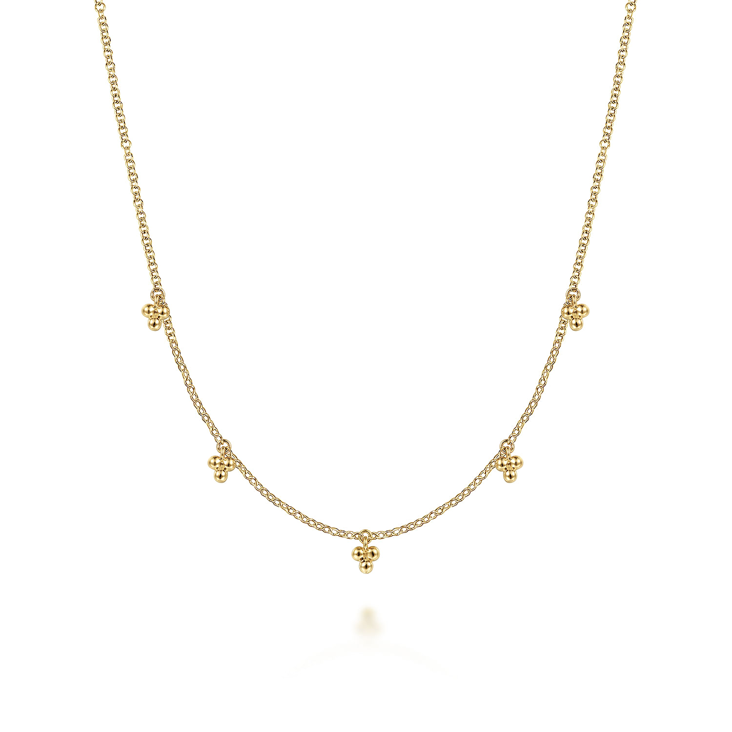 14K Yellow Gold Bujukan Station Droplet Necklace