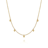 14K Yellow Gold Bujukan Station Droplet Necklace