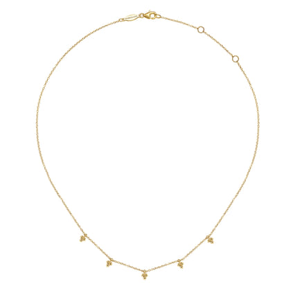 14K Yellow Gold Bujukan Station Droplet Necklace