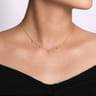 14K Yellow Gold Bujukan Station Droplet Necklace