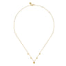 14K Yellow Gold Bujukan Station Necklace with Heart Drop