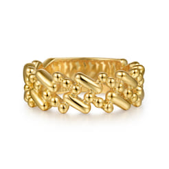 14K Yellow Gold Bujukan Station Stackable