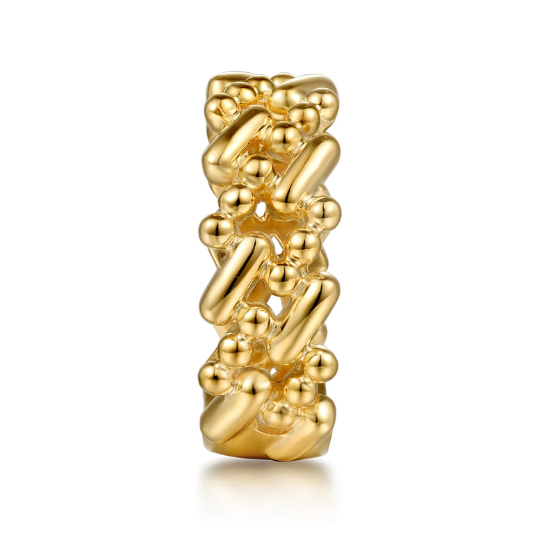 14K Yellow Gold Bujukan Station Stackable - Shot 4