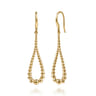 14K Yellow Gold Bujukan Teardrop Earrings