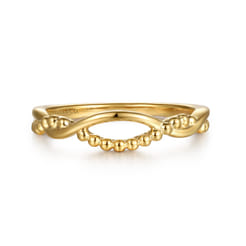 14K Yellow Gold Bujukan Twisted Stackable Ring