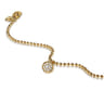 14K Yellow Gold Bujukan WS Pave Charm Bracelet