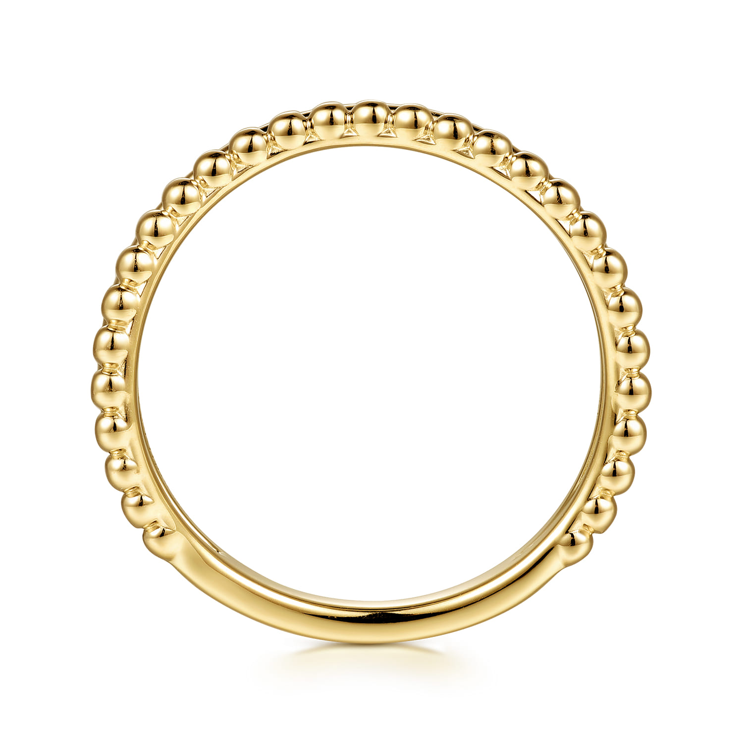 14K Yellow Gold Bujukan Wave Stackable Ring - Shot 2