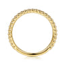 14K Yellow Gold Bujukan Wave Stackable Ring