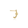 14K Yellow Gold Bujukan White Sapphire J Hoop Earrings