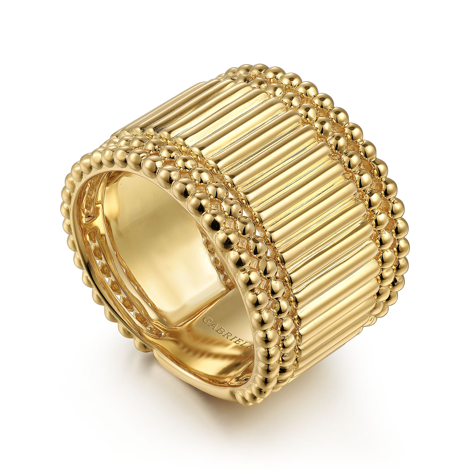 14K Yellow Gold Bujukan Wide Band Ring
