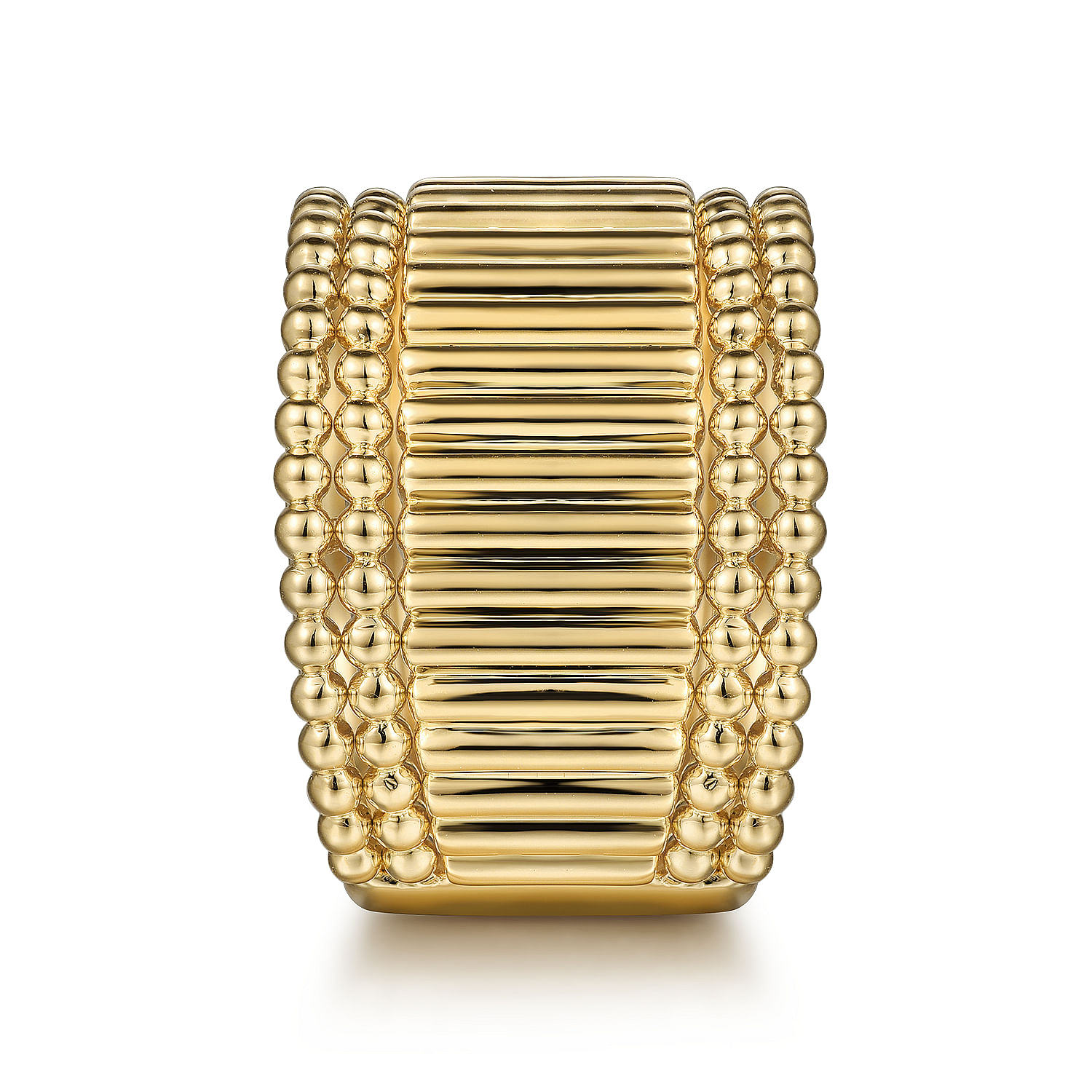 14K Yellow Gold Bujukan Wide Band Ring