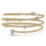 14K Yellow Gold Bujukan Wrap Diamond Bangle - 0.7 ct
