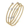 14K Yellow Gold Bujukan Wrap Diamond Bangle - 0.7 ct